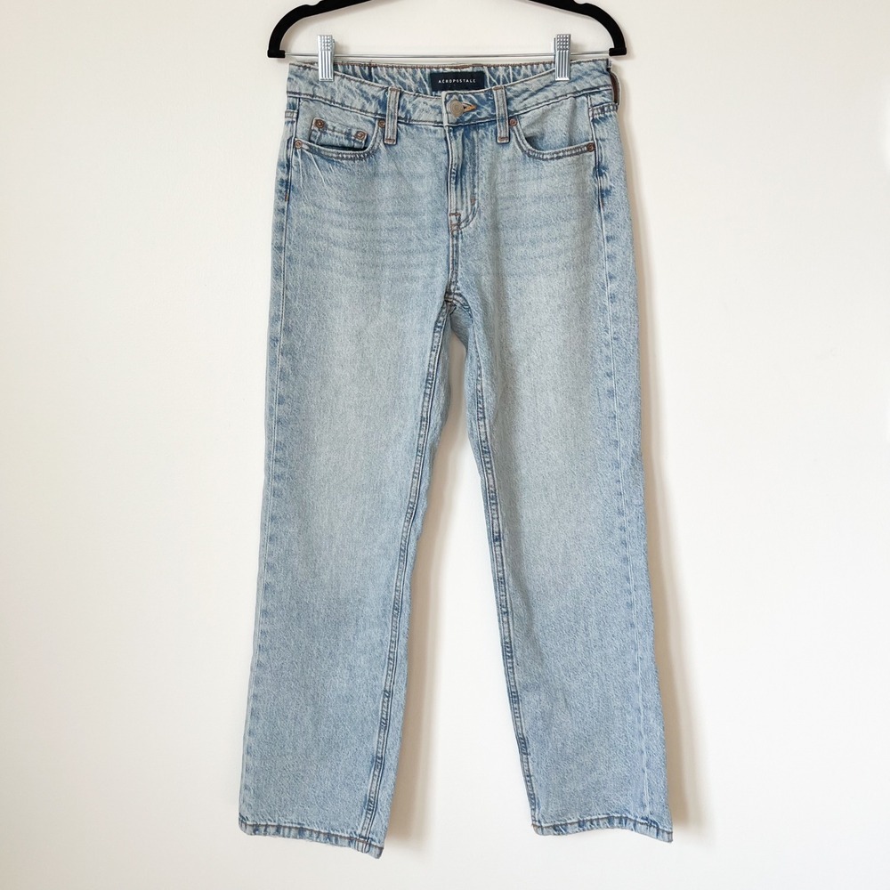 Aeropostale Low Rise Baggy Denim Jeans Womens 0 Short